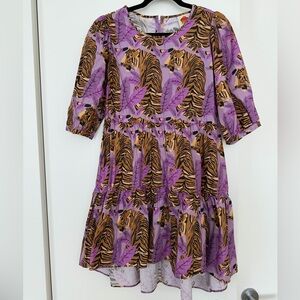FARM Rio NWT Purple Tiger Print Dress